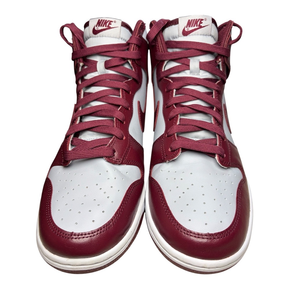 Nike Dunk High Burgundy Crush Mens Sneakers Grey Maroon DD1399-601 - Picture 2 of 9